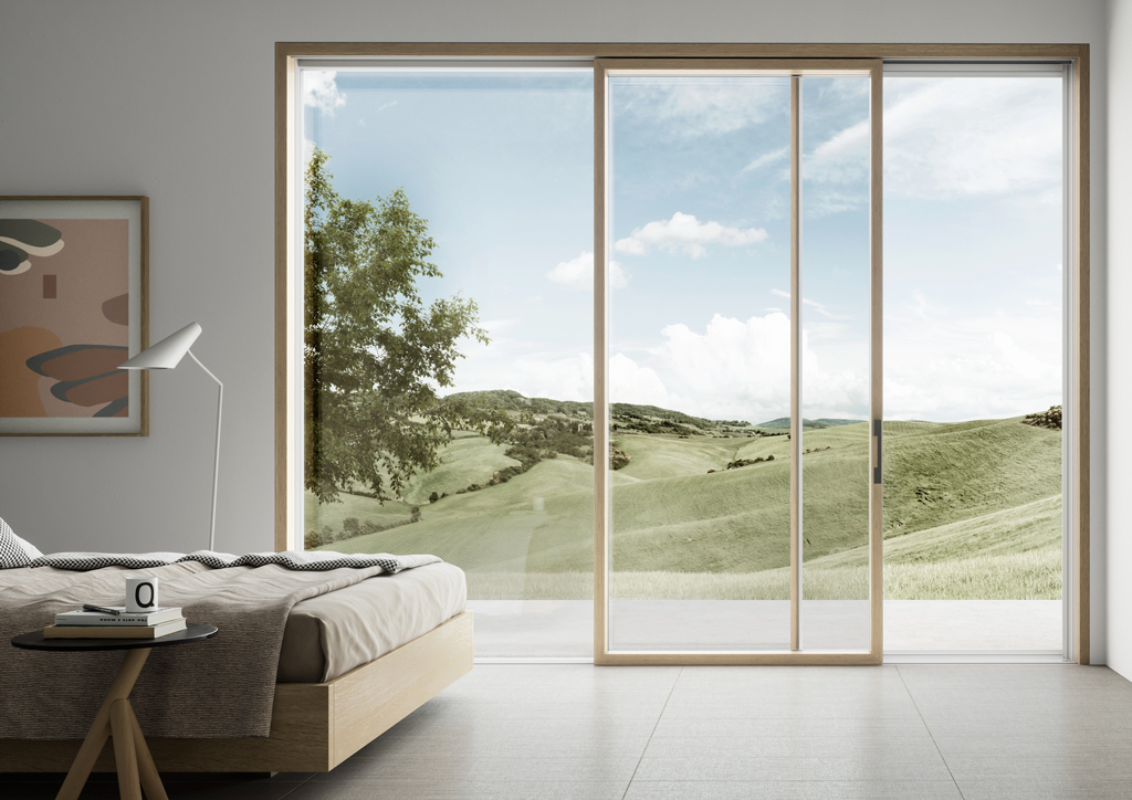 EXO - la finestra in legno alluminio con anta versione ZERO